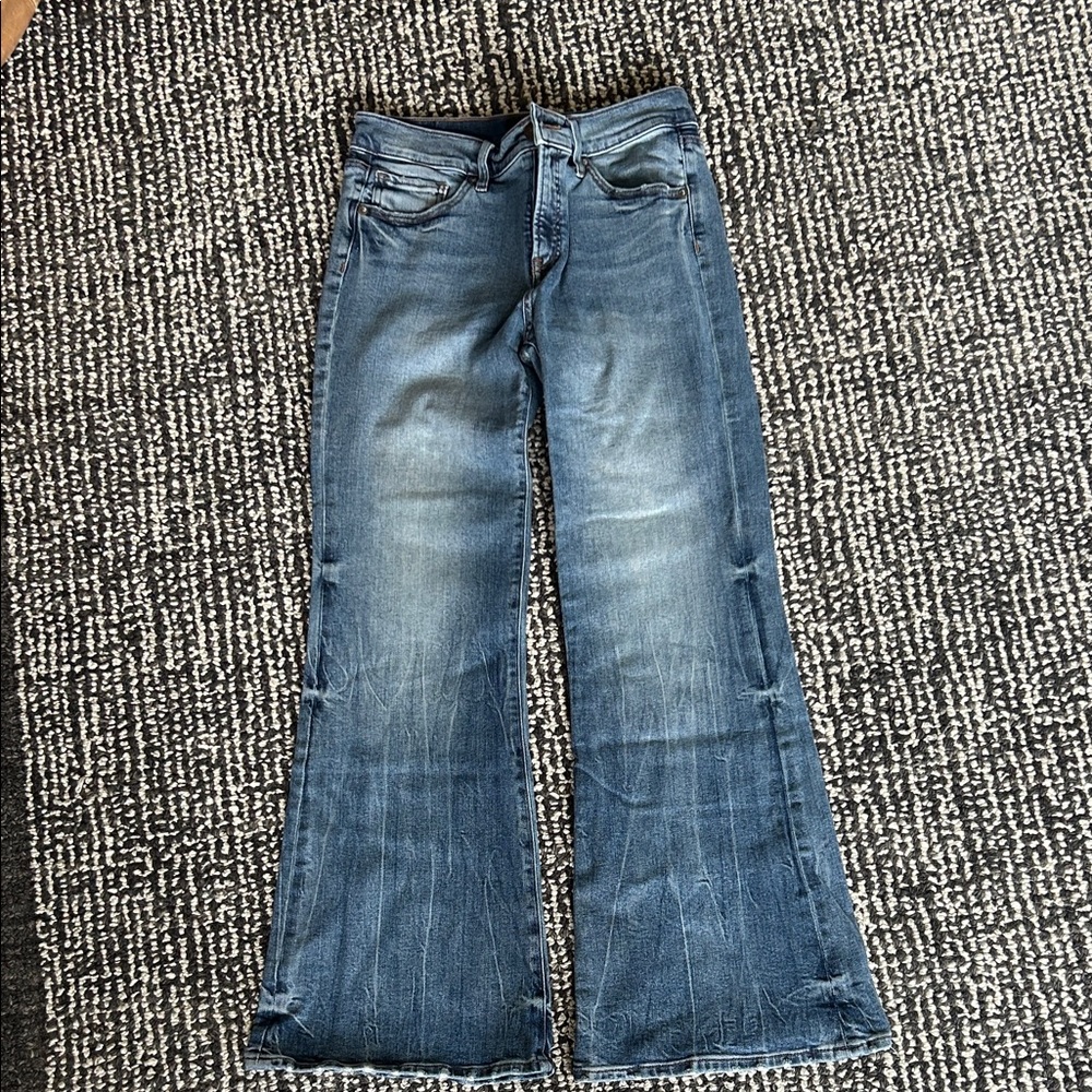Express Dark Blue Flare Jeans